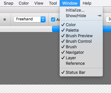 Menu>Window>Select Window to be shown