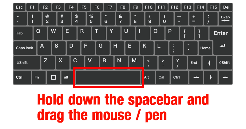 Image. Hold down the spacebar and drag