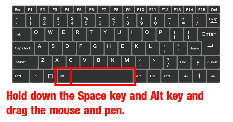 Image. Hold down spacebar & alt and drag 